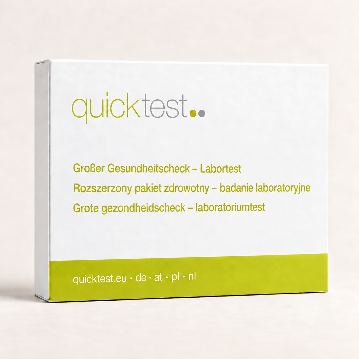 Quicktest Hälsokoll Stor hemma – laboratorieanalys – lokaliserad förpackning för DE, AT, PL och NL