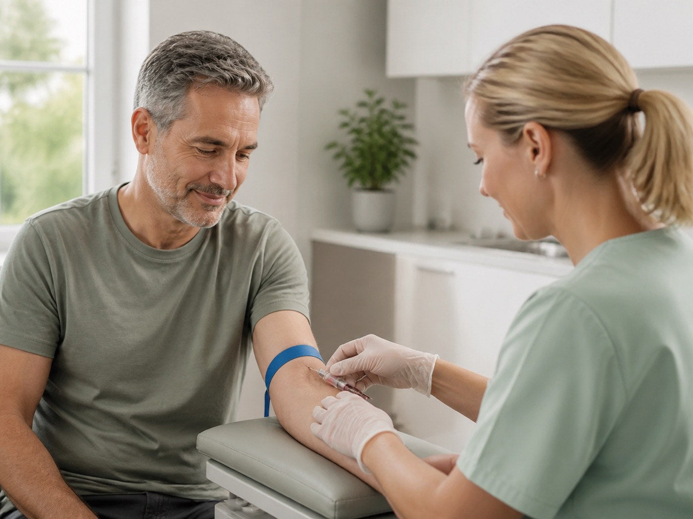 Blood sample collection in a clinical setting