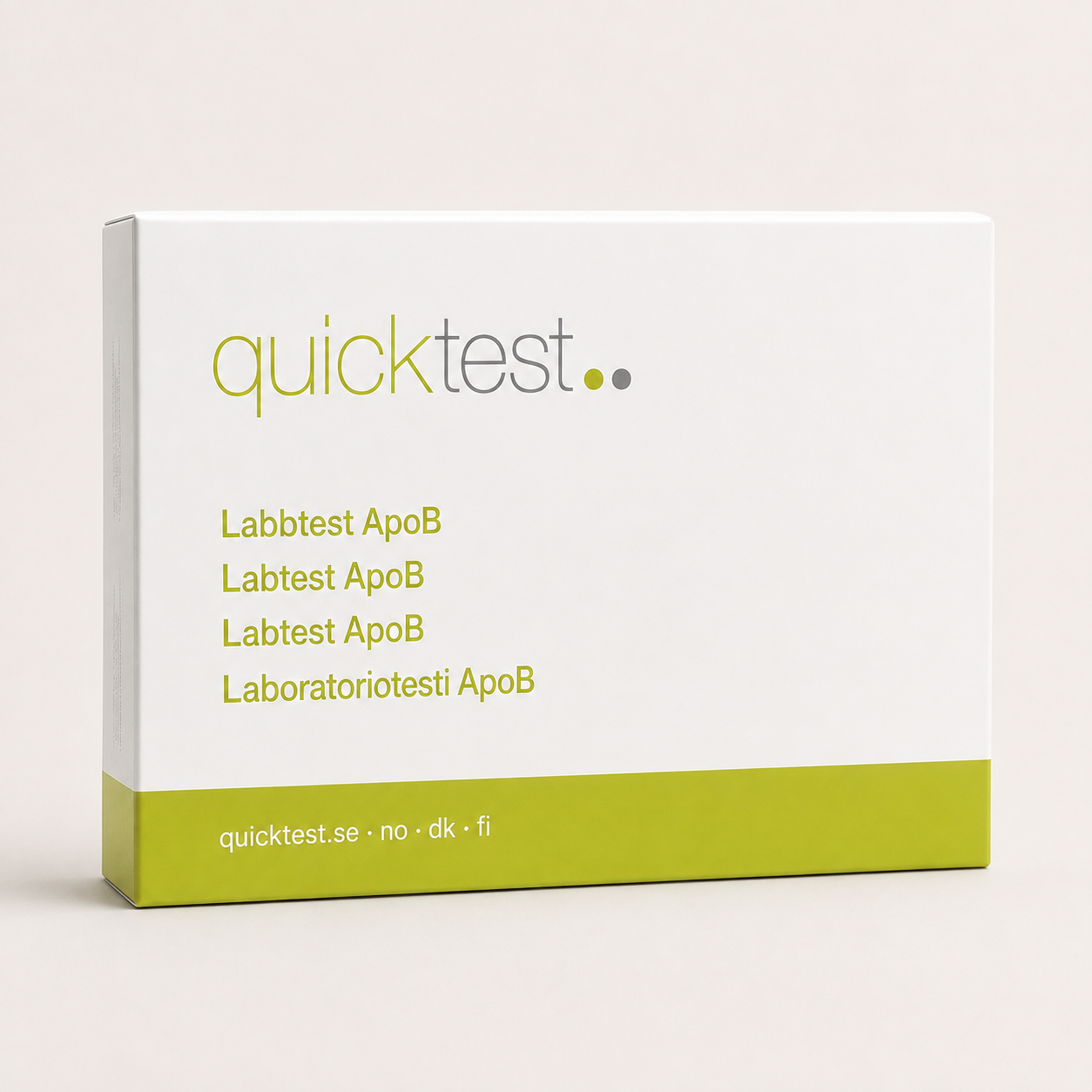 Test ApoB – Test de laboratoire Quicktest, conditionnement
