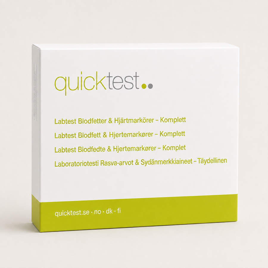 Test cardiovasculaire (grand format) – Test de laboratoire Quicktest, conditionnement