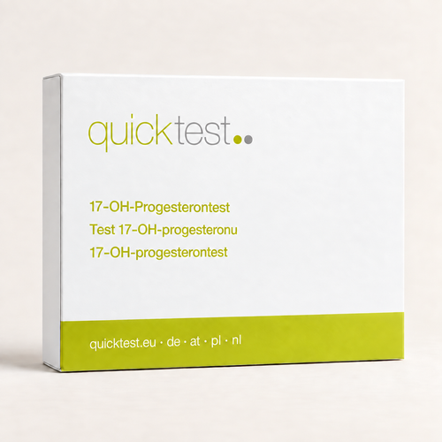 17-OH-progesterontest – förpackning för DE, AT, PL och NL