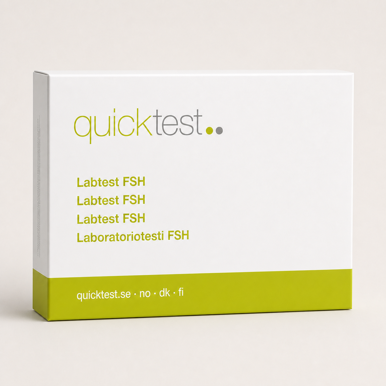 Test FSH – ménopause – Test de laboratoire Quicktest, emballage