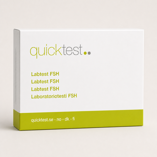 Test FSH – ménopause – Test de laboratoire Quicktest, emballage