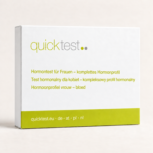 Quicktest Hormontest för kvinnor – Komplett hormonprofil – förpackning för labbtest hemma