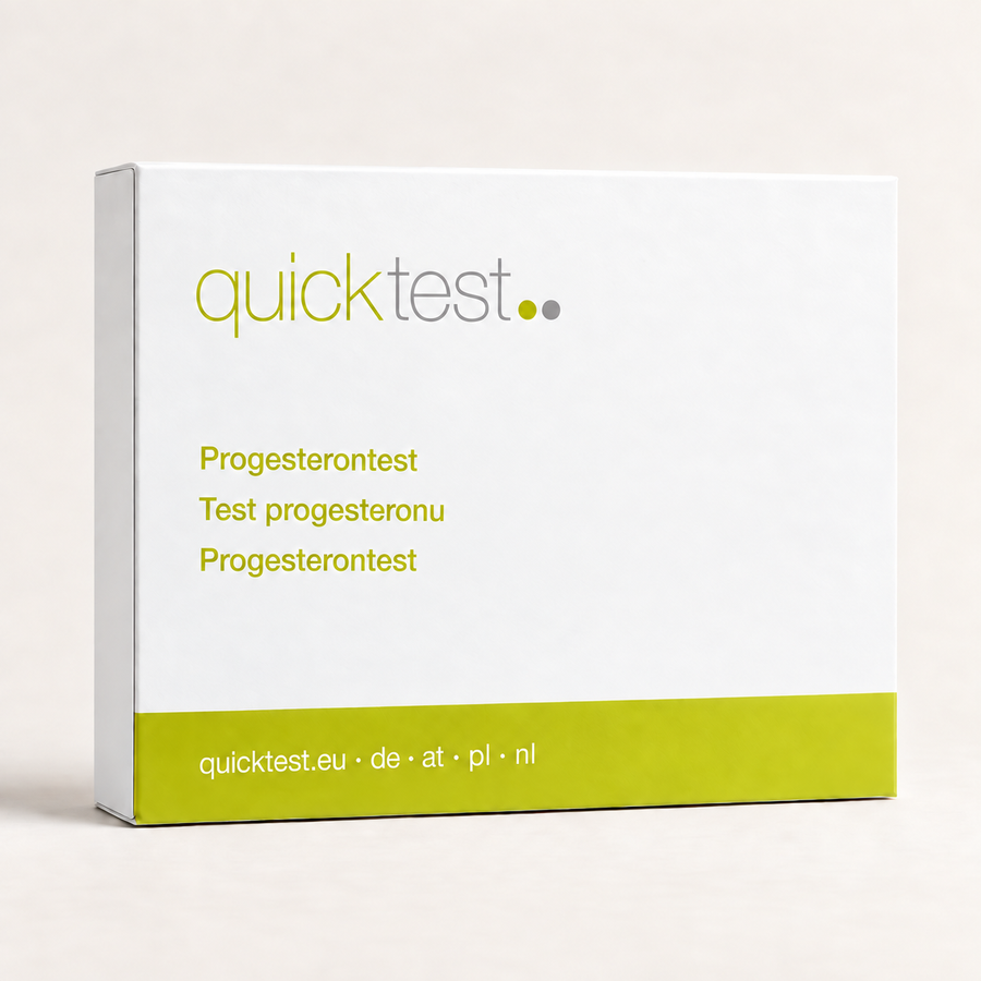 Progesterontest – förpackning för DE, AT, PL och NL