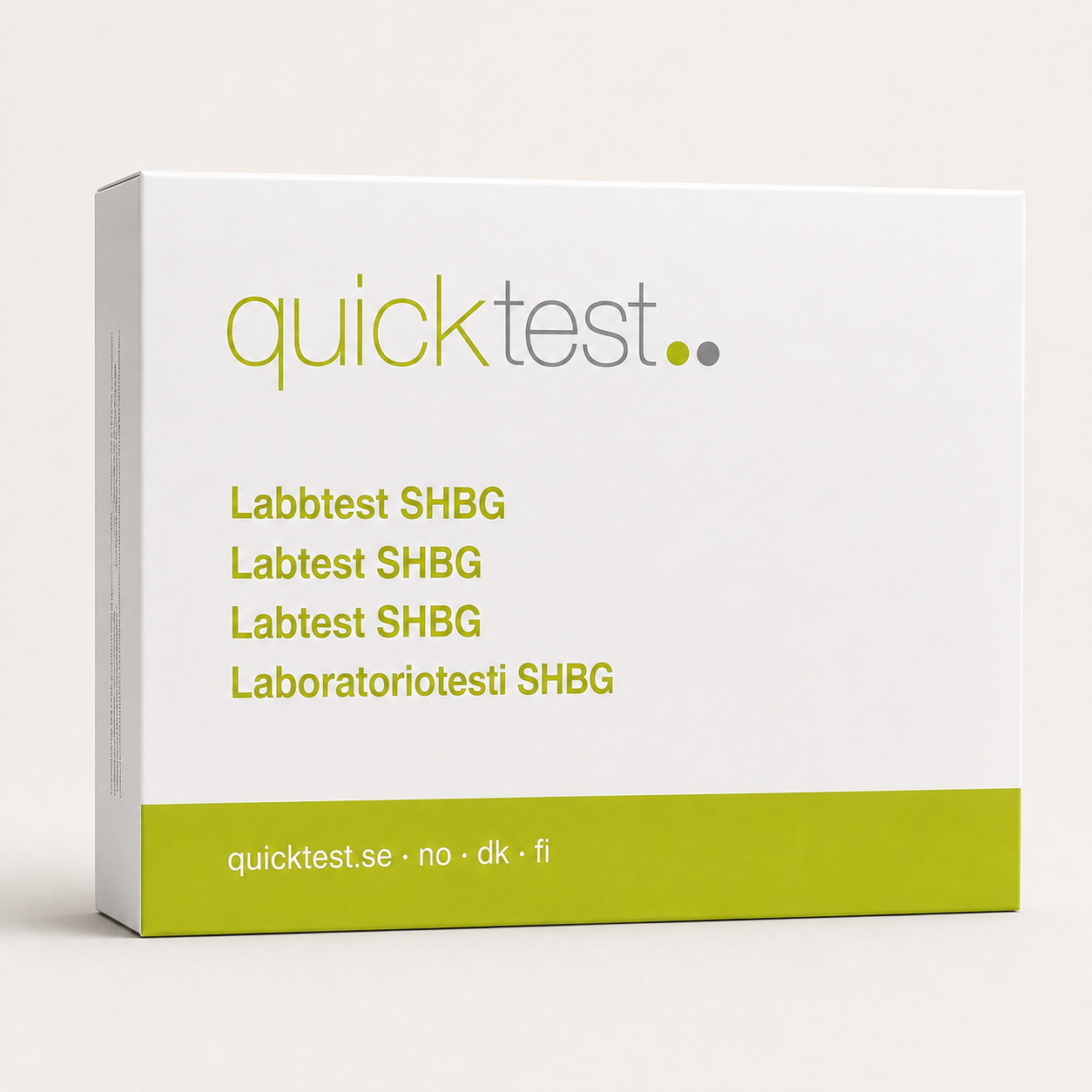 Test SHBG – Test en laboratoire Quicktest, emballage