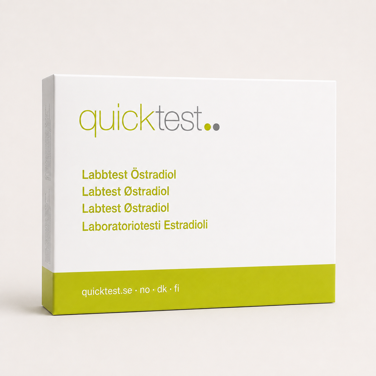 Test d'œstradiol – E2 – Test de laboratoire Quicktest, emballage