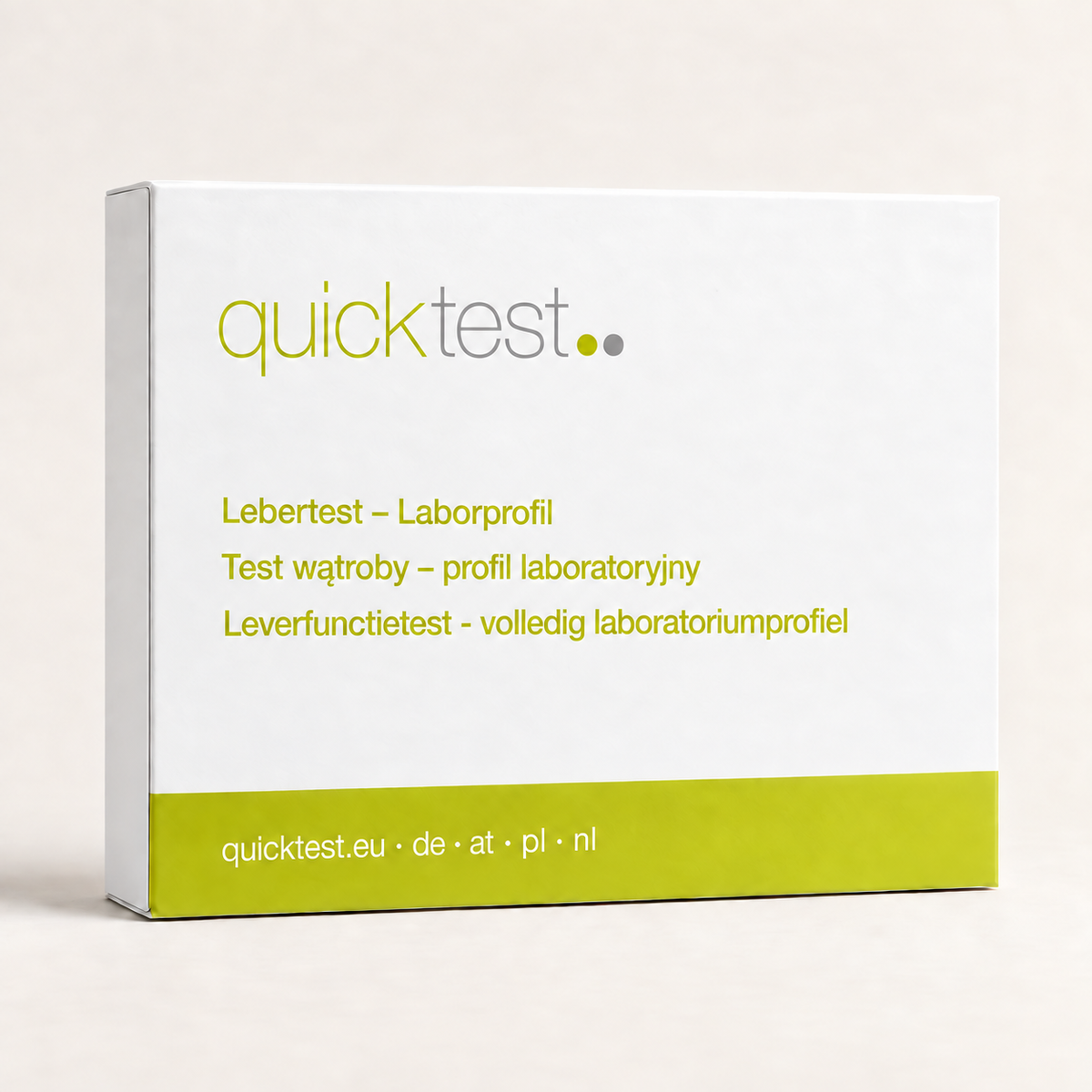 Quicktest Levertest – Labbprofil – förpackning för labbtest hemma