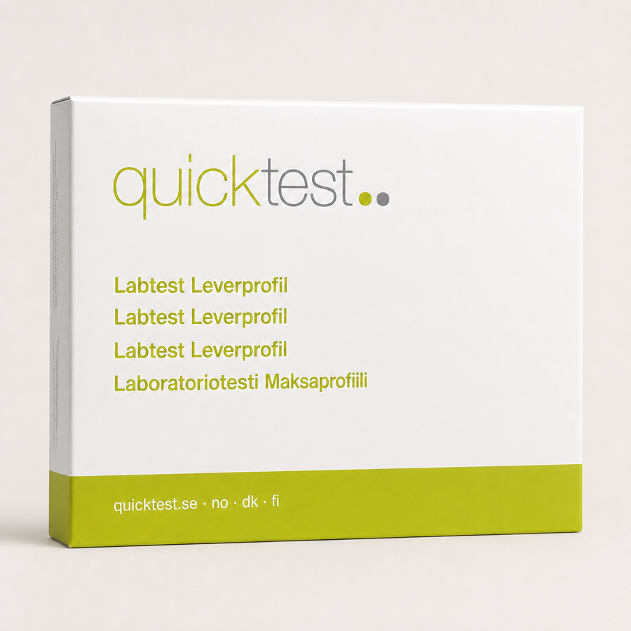 Analyse hépatique – Profil de laboratoire – Analyse de laboratoire Quicktest, Emballage