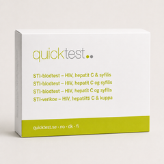 Velký test na pohlavně přenosné choroby – HIV, hepatitida C a syfilis – Laboratorní profil – Quicktest laboratorní test, balení