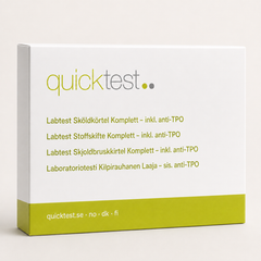Test thyroïdien (TSH, T3 libre, T4 libre et TPO) – Test Quicktest, conditionnement