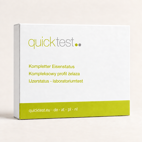 Quicktest Järnstatus Komplett – förpackning för labbtest hemma