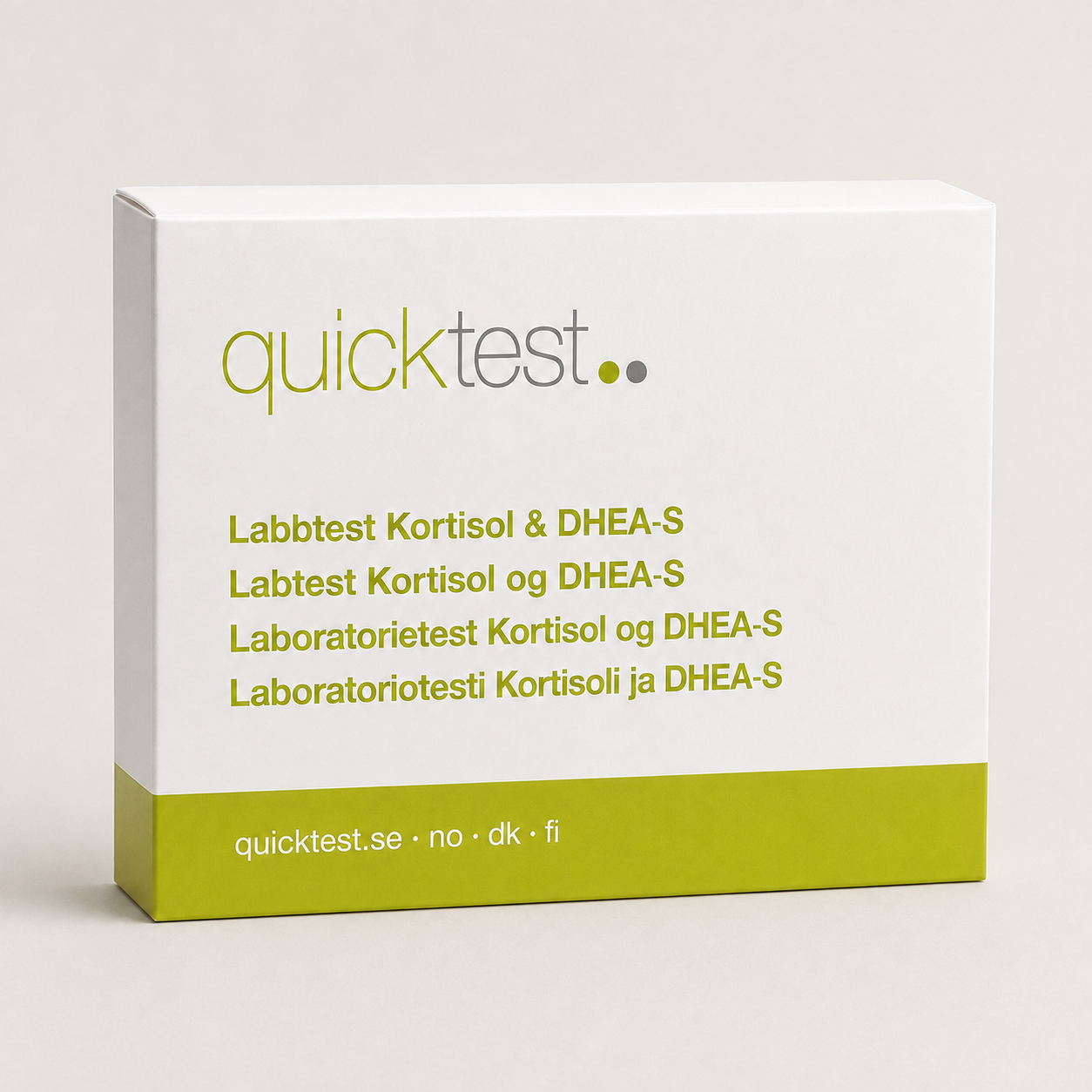 Test nadledvin – kortizol a DHEA-S – laboratorní test Quicktest, balení