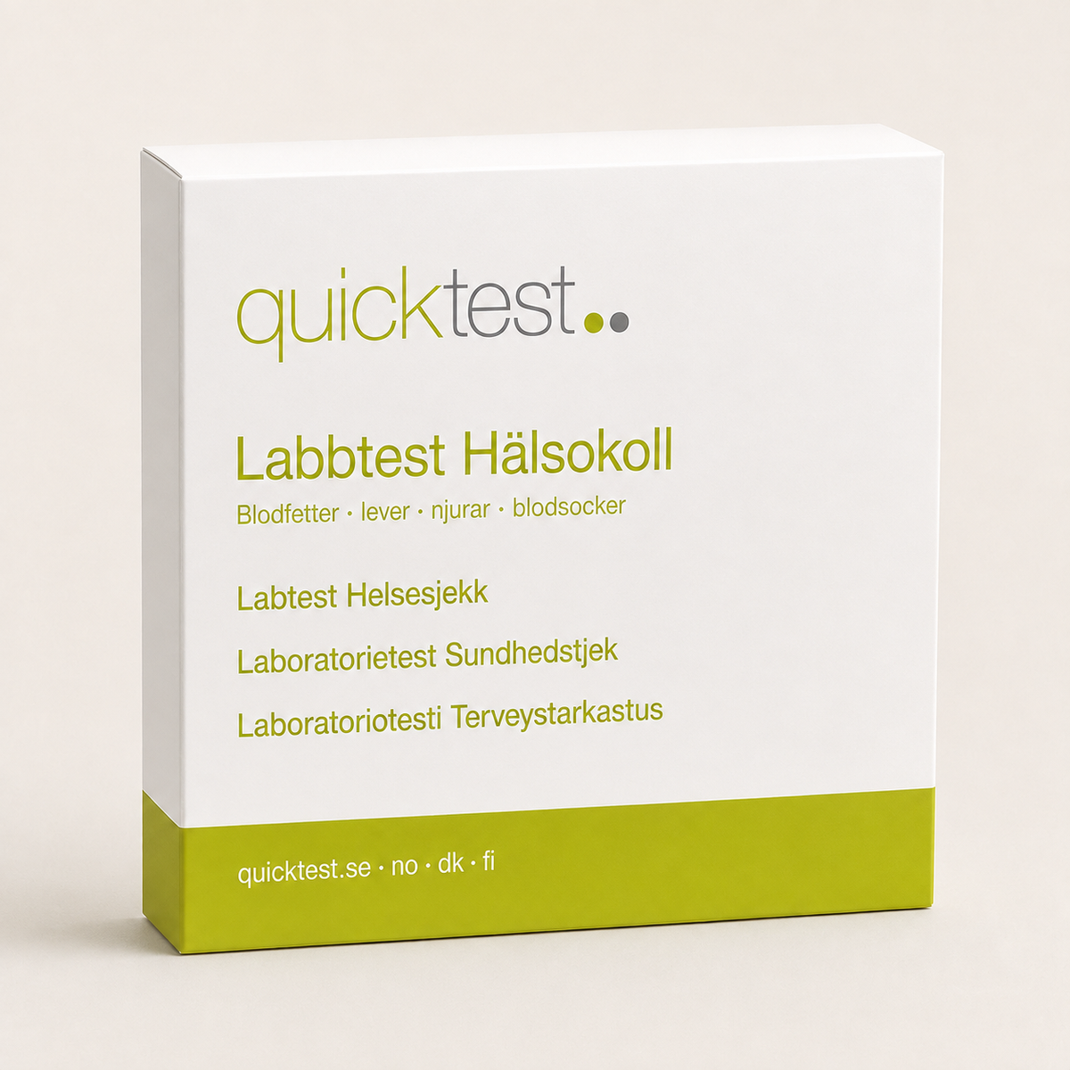 Zdravotní prohlídka – krevní tuky, játra, ledviny a hladina cukru v krvi – Quicktest laboratorní test, balení