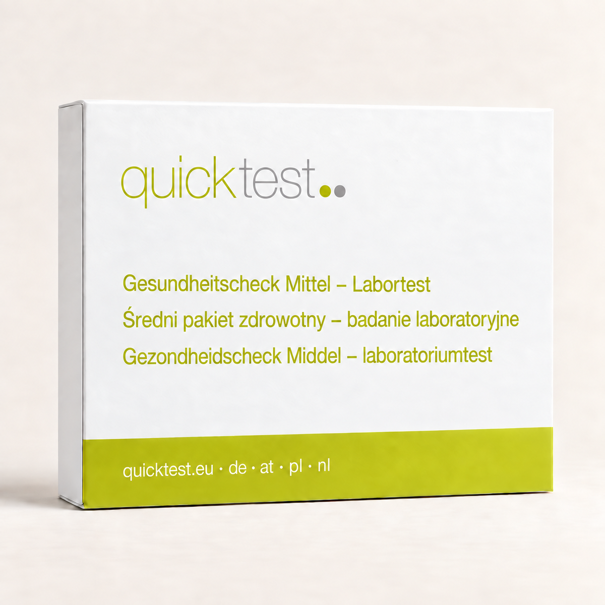 Quicktest Hälsokoll Mellan hemma – laboratorieanalys – lokaliserad förpackning för DE, AT, PL och NL