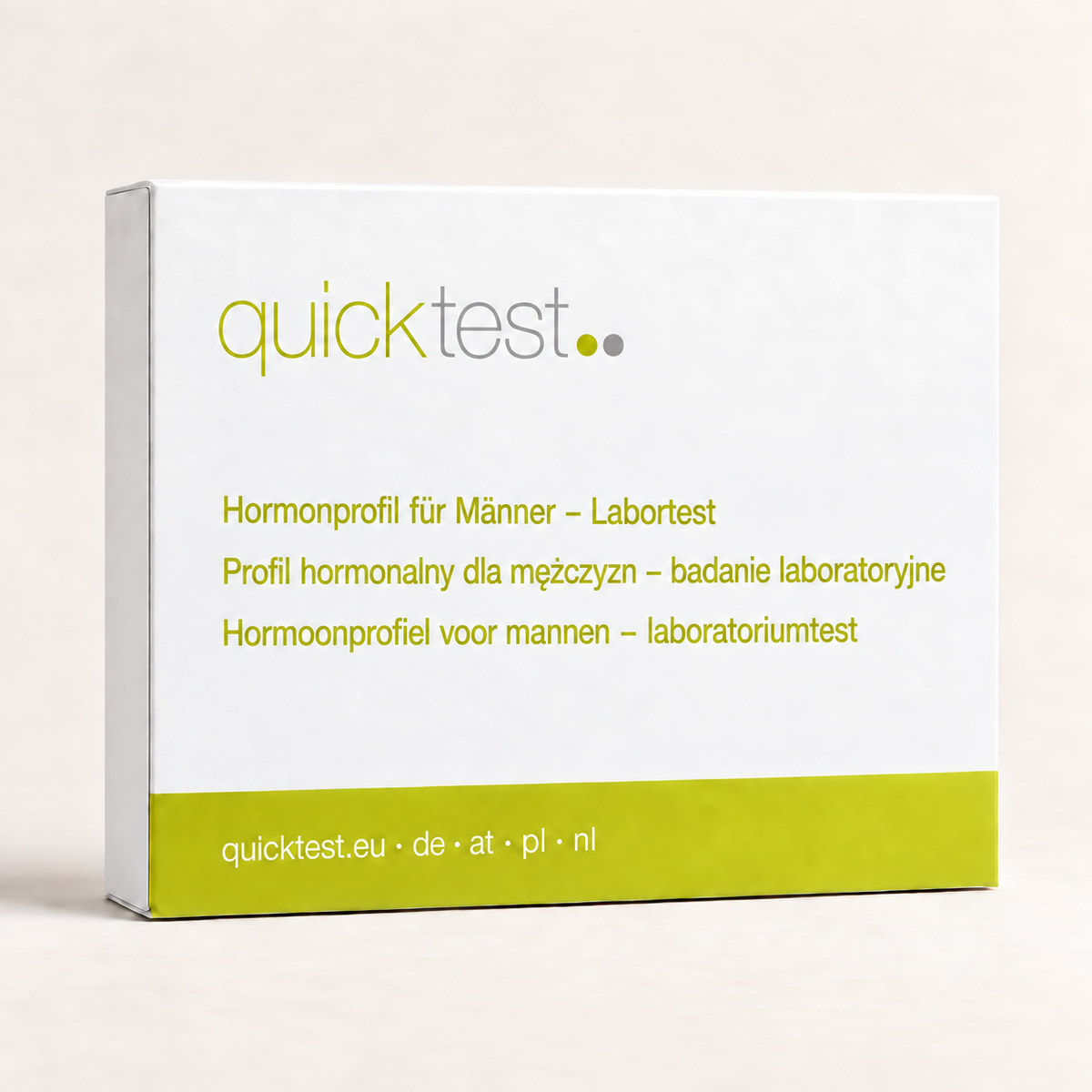 Quicktest Hormontest för män hemma – laboratorieanalys – lokaliserad förpackning för DE, AT, PL och NL