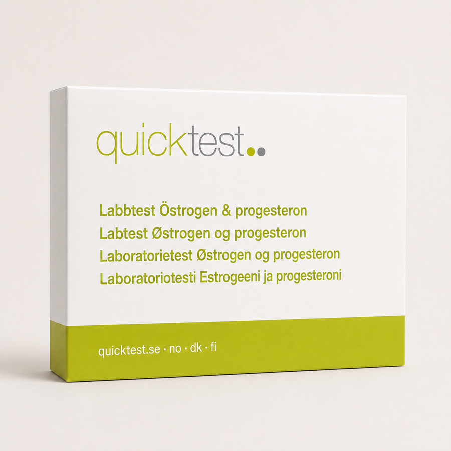 Test d'œstrogènes et de progestérone – Test Quicktest, conditionnement