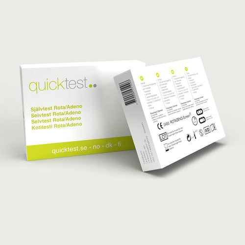 Rota- och adenovirustest – Självtest i 3-i-1 Paket – Tarm & mage från Quicktest