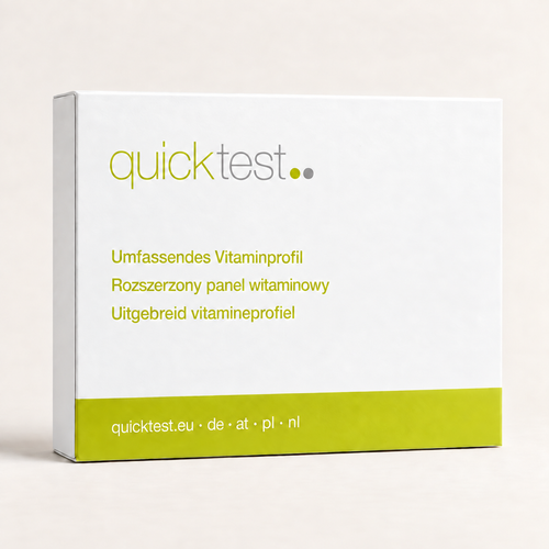 Quicktest Vitamin Stor – förpackning för labbtest hemma