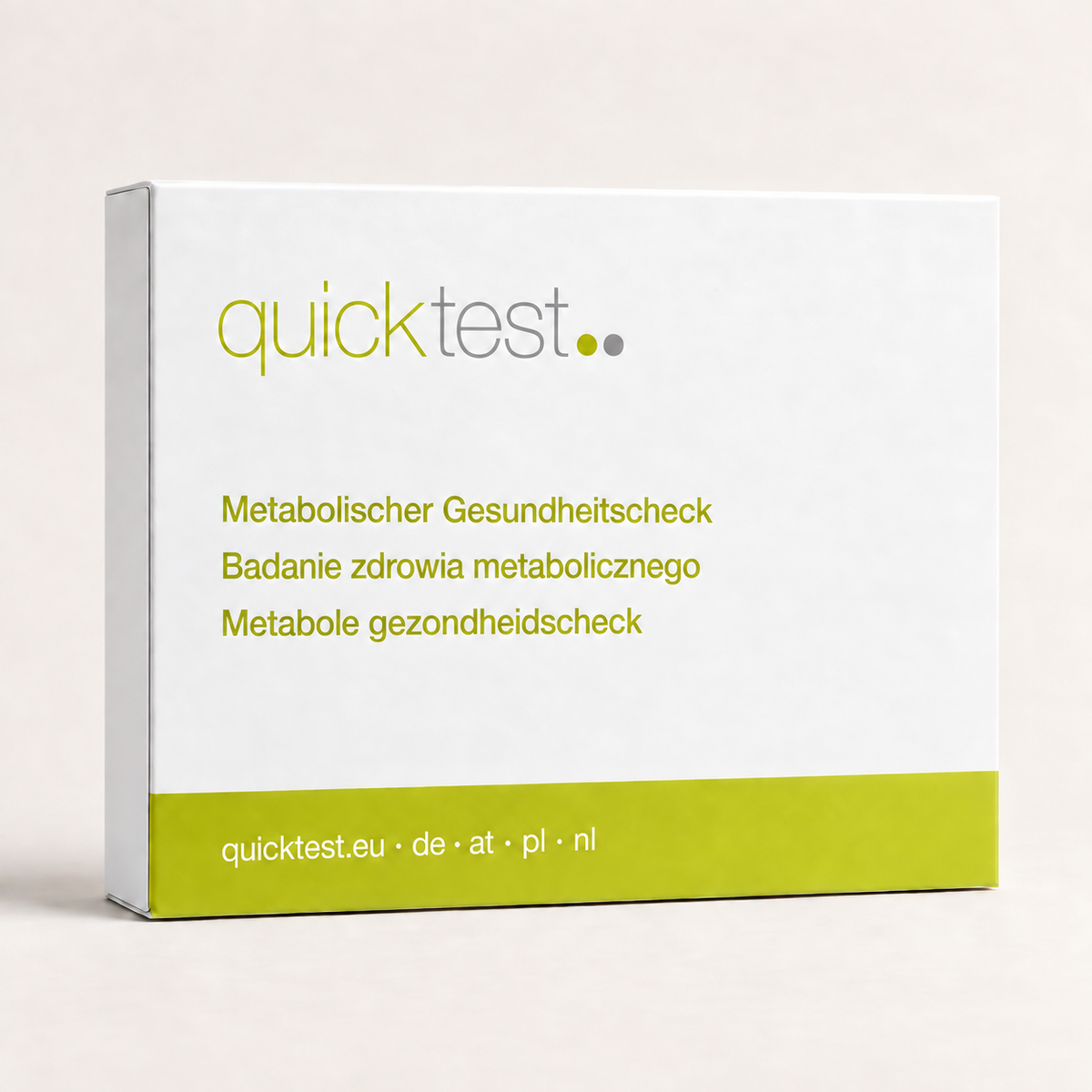 Quicktest Metabol hälsokoll – förpackning för labbtest hemma