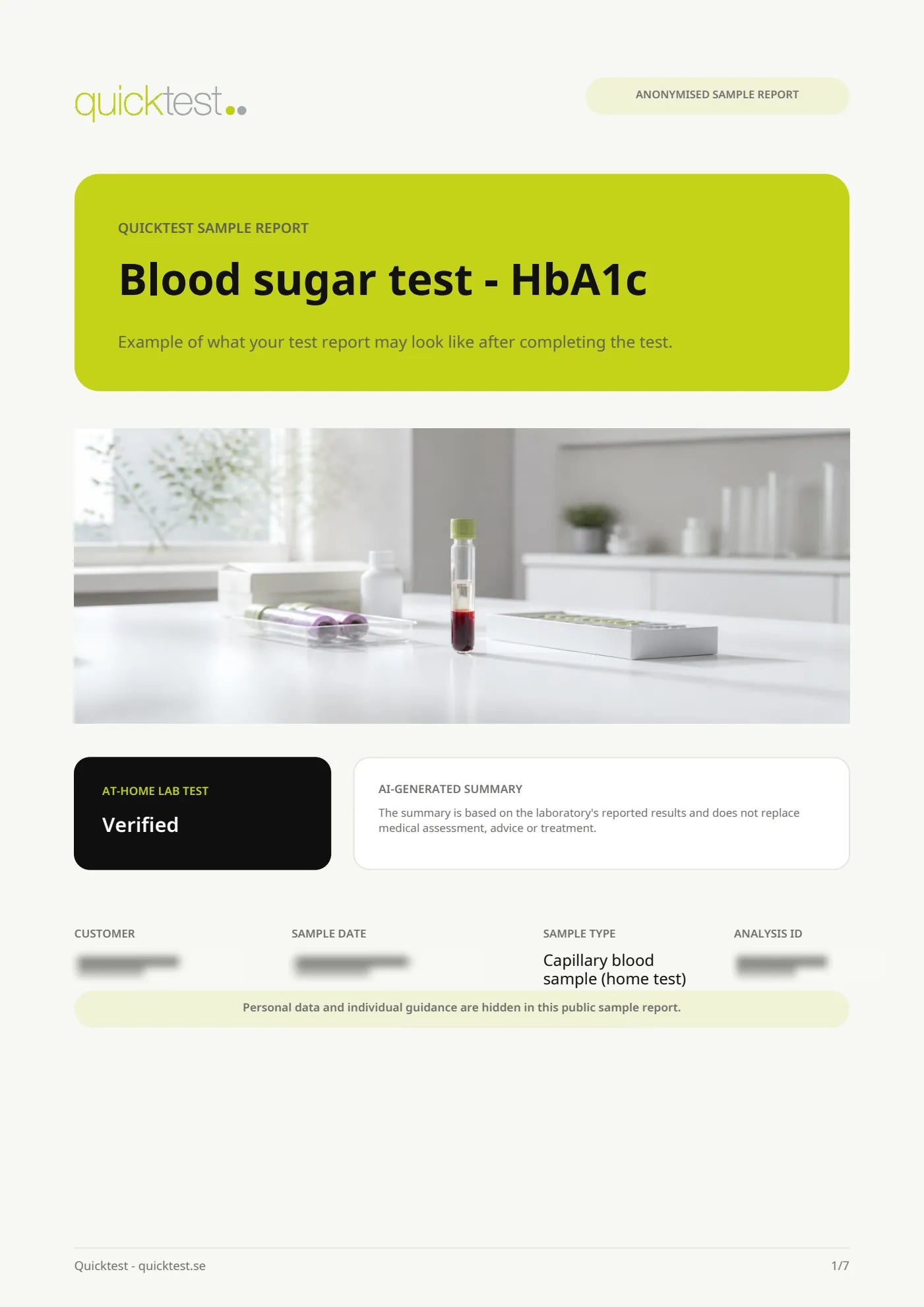 Sample report – Page 1 of 7